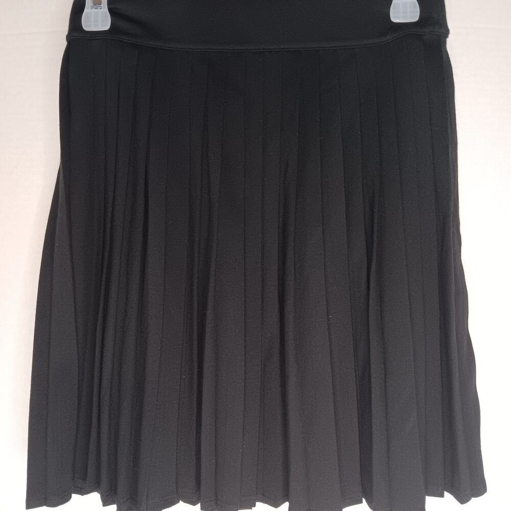 Land's End Women's Canvas Pleated Skirt XS Black